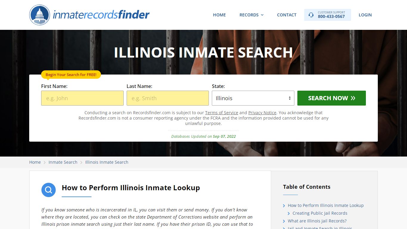 Illinois Inmate Search - Jail & Prison Records Online - RecordsFinder